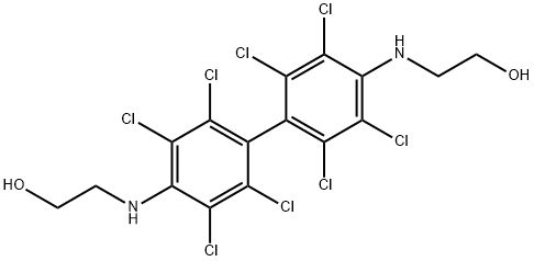 2,2'-[(2,2',3,3',5,5',6,6'-オクタクロロ-1,1'-ビフェニル-4,4'-ジイル)ジイミノ]ジエタノール 化学構造式