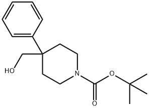 TERT-BUTYL 4-(HYDROXYMETHYL)-4-PHENYLPIPERIDINE-1-CARBOXYLATE Struktur
