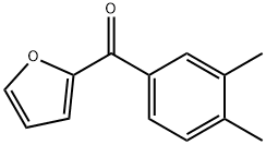 (3,4-ジメチルフェニル)(2-フリル)メタノン 化学構造式