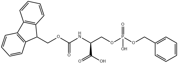 FMOC-SER(PO(OBZL)OH)-OH 化学構造式