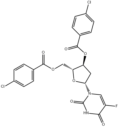 3,5-Di-O-p-chlorobenzoyl Floxuridine, 1582-79-2, 结构式