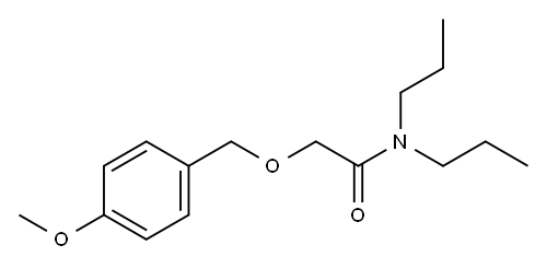 2-((PARA-METHOXYBENZYL)OXY)-N,N-DIPROPYLACETAMIDE Struktur