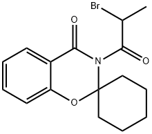 3-(2-Bromo-1-oxopropyl)-spiro[2H-1,3-benzoxazine-2,1'-cyclohexan]-4(3H)-one Struktur