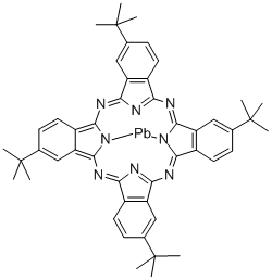 (テトラ-T-ブチルフタロシアニナト)鉛(II) 化学構造式