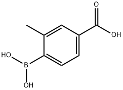 4-カルボキシ-2-メチルフェニルボロン酸 化学構造式