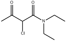 2-クロロ-N,N-ジエチル-3-オキソブタンアミド 化学構造式