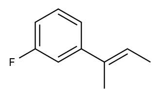 Benzene, 1-fluoro-3-(1-methyl-1-propenyl)-, (E)- (9CI) Struktur