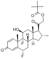 ピバル酸ジフルコルトロン 化学構造式