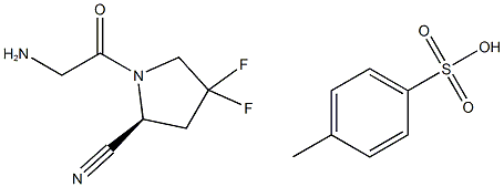 (S)-1-(2-aminoacetyl)-4,4-difluoropyrrolidine-2-carbonitrile 4-methylbenzenesulfonate Structure
