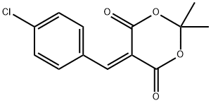 5-[(4-CHLOROPHENYL)METHYLENE]-2,2-DIMETHYL-1,3-DIOXANE-4,6-DIONE Structure