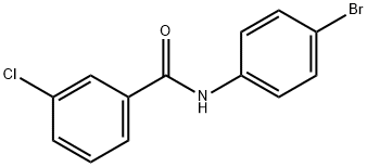 N-(4-ブロモフェニル)-3-クロロベンズアミド 化学構造式