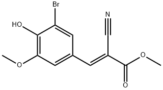 METHYL 3-(3-BROMO-4-HYDROXY-5-METHOXYPHENYL)-2-CYANOACRYLATE Struktur