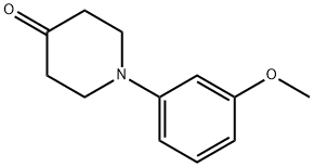 1-(3-メトキシフェニル)ピペリジン-4-オン 化学構造式