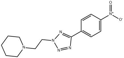 2-(2-Piperidinoethyl)-5-(4-nitrophenyl)tetrazole hydrate Structure