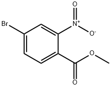 4-ブロモ-2-ニトロ安息香酸メチル 化学構造式