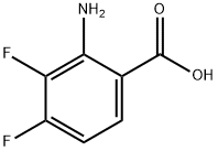 2-アミノ-3,4-ジフルオロ安息香酸 化学構造式