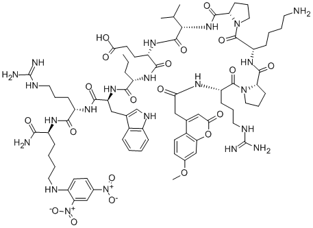 MCA-ARG-PRO-LYS-PRO-TYR-ALA-NVA-TRP-MET-LYS(DNP)-NH2 结构式