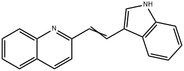 2-(2-(1H-Indol-3-yl)vinyl)quinoline 结构式