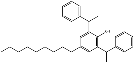 4-壬基-2,6-二(1-苯基乙基)苯酚 结构式