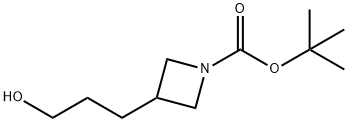 3-(3-羟丙基)氮杂环丁烷-1-羧酸叔丁酯 结构式