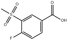4-Fluoro-3-(methylsulphonyl)benzoic acid 99% Struktur