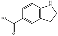 2,3-DIHYDRO-1H-INDOLE-5-CARBOXYLIC ACID 化学構造式