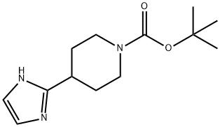 4-(1H-咪唑基-2-基)哌啶-1-甲酸叔丁酯, 158654-96-7, 结构式