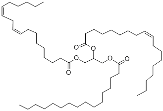 1-棕榈酸-2-油酸-3-亚油酸甘油酯,1587-93-5,结构式