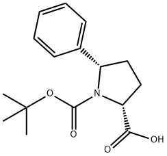 (2R,5S)-BOC-5-PHENYL-PYRROLIDINE-2-CARBOXYLIC ACID Struktur