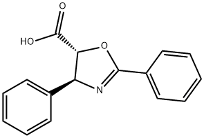(4S,5R)-2,4-ジフェニル-4,5-ジヒドロオキサゾール-5-カルボン酸 化学構造式