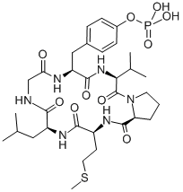 CYCLO(-GLY-TYR(PO3H2)-VAL-PRO-MET-LEU), 158778-21-3, 结构式