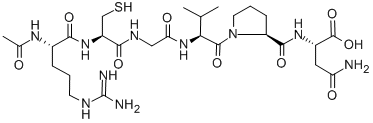 AC-ARG-CYS-GLY-VAL-PRO-ASP-NH2 化学構造式