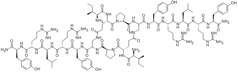 H-ILE-GLU-PRO-DAPA-TYR-ARG-LEU-ARG-TYR-NH2;H-ILE-GLU-PRO-DAPA-TYR-ARG-LEU-ARG-TYR-NH2;AMIDE BRIDGE=GLU2-DAP4*,DAP4-GLU2*, 158859-98-4, 结构式