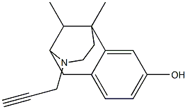 1,2,3,4,5,6-Hexahydro-6,11-dimethyl-3-(2-propynyl)-2,6-methano-3-benzazocin-8-ol 结构式