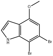 6,7-二溴-4-甲氧基吲哚,158920-11-7,结构式