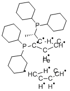 (S,S)-1-DICYCLOHEXYLPHOSPHINO-2-[1-(DICYCLOHEXYLPHOSPHINO)ETHYL]FERROCENE Structure