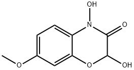 2,4-Dihydroxy-7-methoxy-2H,1,4-benzoxazin-3(4H)one Structure