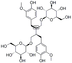 2,3-双(3-甲氧基-4-羟基苄基)丁烷-1,4-二醇 1,4-二葡萄糖甙, 158932-33-3, 结构式