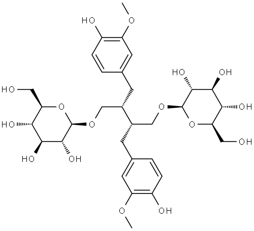 SECO-ISOLARICIRESINOL DIGLUCOSIDE Struktur