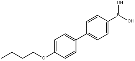 4-(4-BUTOXYPHENYL)PHENYLBORONIC ACID 化学構造式