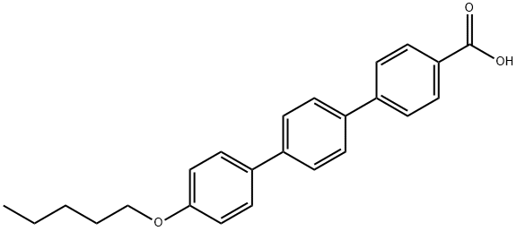 4''-(ペンチルオキシ)-[1,1':4',1''-テルフェニル]-4-カルボン酸 化学構造式