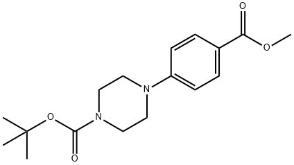 1-Boc-4-(4-甲氧基甲酰苯基)哌嗪 结构式