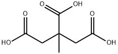 2-甲基丙烷三羧酸, 1590-02-9, 结构式