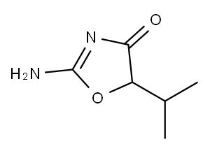 2-AMINO-5-ISOPROPYL-1,3-OXAZOL-4(5H)-ONE 化学構造式