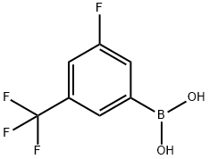 3-フルオロ-5-(トリフルオロメチル)フェニルボロン酸 化学構造式