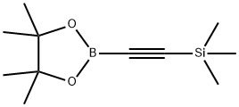トリメチル((4,4,5,5-テトラメチル-1,3,2-ジオキサボロラン-2-イル)エチニル)シラン 化学構造式