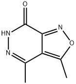3,4-ジメチルイソオキサゾロ[3,4-d]ピリダジン-7(6H)-オン 化学構造式
