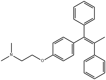 (Z)-2-[4-(1,2-二苯基-1-丙烯基)苯氧基]-N,N-二甲基乙胺 结构式