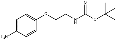 2-(4-氨基苯氧基)乙基氨基甲酸叔丁酯, 159184-15-3, 结构式