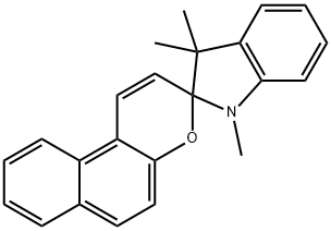 1,3,3-トリメチルインドリノ-β-ナフトピリロスピラン 化学構造式